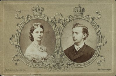 Gran Duque Nicolás Alexandrovich de Rusia 1843-1865 y Princesa Dagmar de Dinamarca, 1865 de Georg Emil Hansen