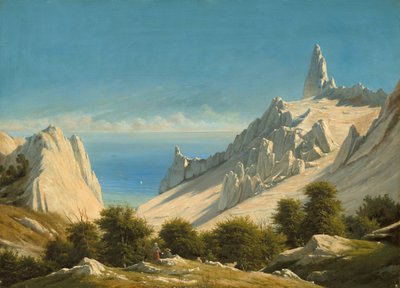 Vista de Sommerspiret, los acantilados de Møn, 1846 de Georg Emil Libert