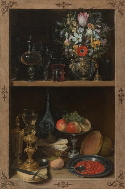 Armario con fruta y flores de Georg Flegel