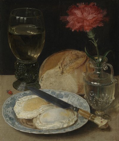 Alemán: Stillleben mit Spiegeleiern Stil-life with fried eggs de Georg Flegel