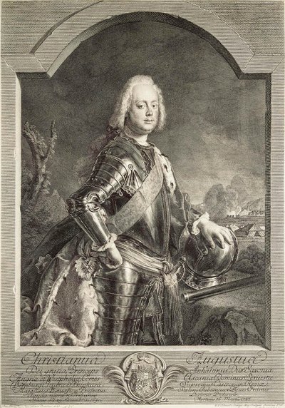 Retrato de Christian August, Príncipe de Anhalt-Zerbst 1690-1747, 1750 de Georg Freidrich Schmidt