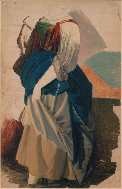 Estudio de vestimenta de una italiana de Georg Friedrich August Lucas