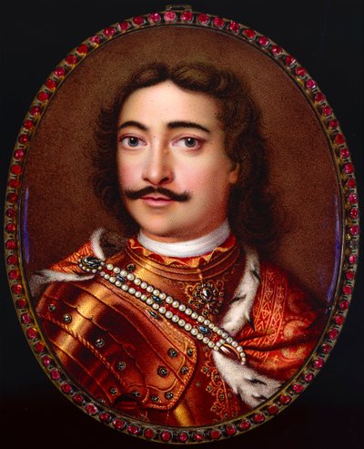 Retrato del Emperador Pedro I el Grande 1672-1725 de Georg Friedrich Dinglinger