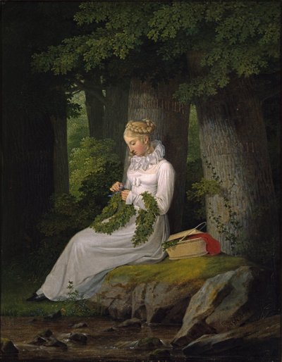 Alemán: Die Kranzwinderin El fabricante de coronas de flores de Georg Friedrich Kersting