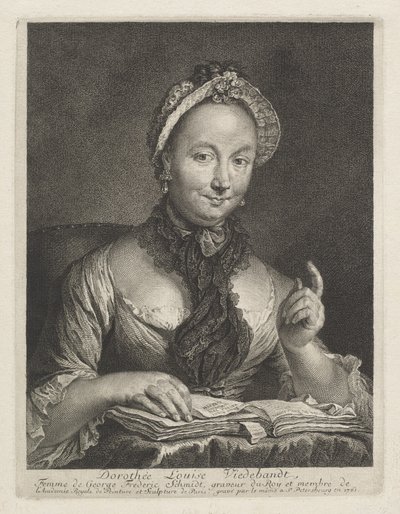 Dorothée Louise Viedebandt (La esposa del artista) de Georg Friedrich Schmidt