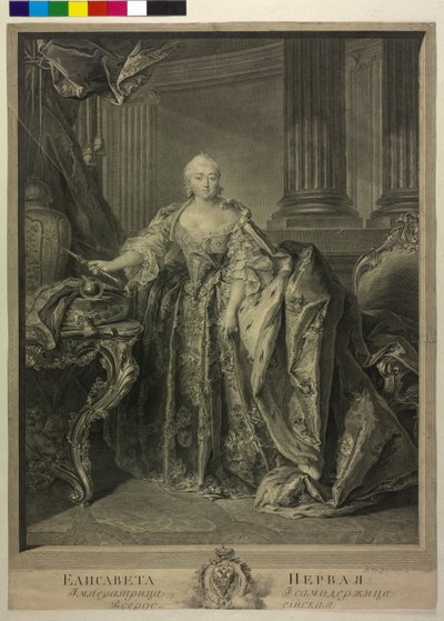 Emperatriz de Rusia Elisabeth Petrowna de Georg Friedrich Schmidt