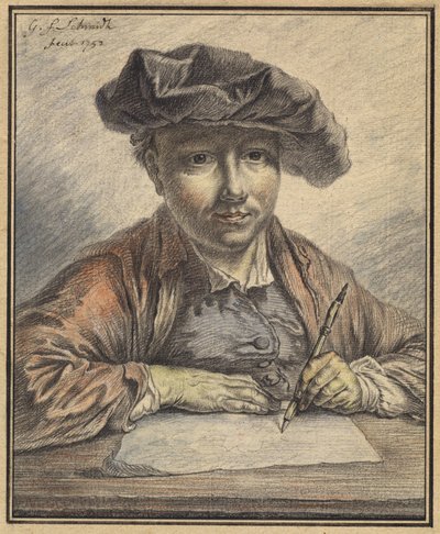 Autorretrato Dibujando de Georg Friedrich Schmidt