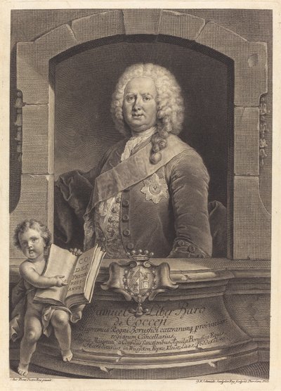Samuel Liber Barón de Cocceji de Georg Friedrich Schmidt after Jean Pesne