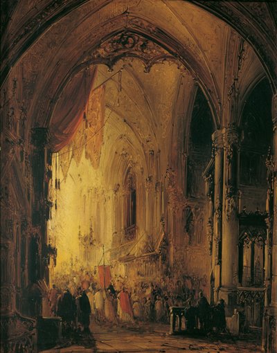 Procesión en una Catedral de Georg Gillis van Haanen