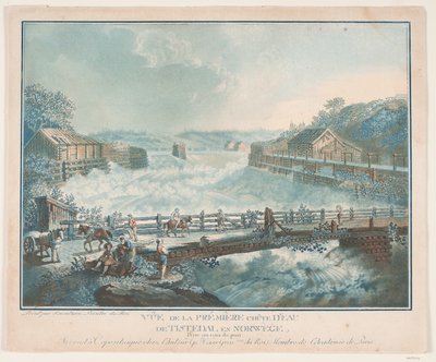 Vista de la primera cascada de Tisteddal en Noruega de Georg Haas
