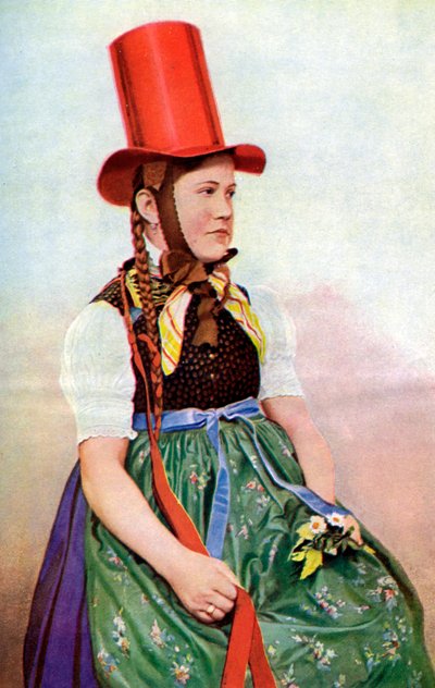 Una doncella del bosque con su vestido de domingo, 1922 de Georg Haeckel