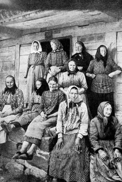 Mujeres trabajadoras de la tierra, Prusia Oriental, 1922 de Georg Haeckel