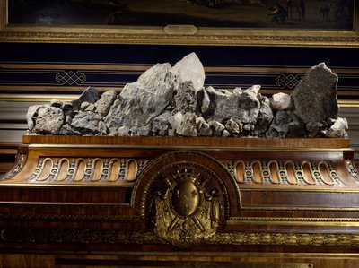 Gabinete mineralógico del Príncipe de Condé por el ebenista Haupt en Suecia. Detalle. 1774 Chantilly. Museo Condé de Georg Haupt