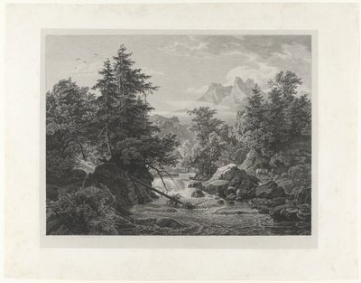 Vista al río en el norte del Tirol de Georg Heinrich Busse