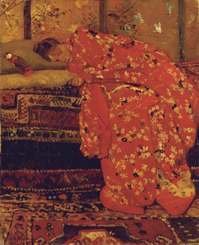 Chica con kimono rojo de Georg Hendrik Breitner