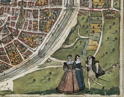 BRAUN, Jorge (1541-1622). ORTELIUS, Abraham (1527-1598). HOGENBERG, Franz (1535-1590). Civitatis Orbis Terrarum (Theatrum orbis terrarum). 1572-1617. París (1572). Detalle inferior izquierdo. Tomo I. Aguafuerte. ESPAÑA. CASTILLA Y LEÓN. Salamanca. Salamanc de Georg Hogenberg Franz (1535 90) & Ortelius Abraham (1527 98) Braun
