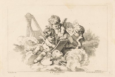 Schilderkunst La Peinture (título sobre objeto) Livre des Arts (título de la serie) de Georg Leopold Hertel