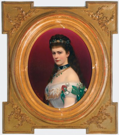 Retrato de Isabel de Baviera con diadema, antes de 1885 de Georg Martin Ignaz Raab