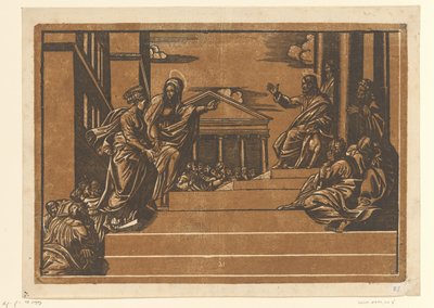 Marta lleva a María Magdalena al templo de Georg Matheus