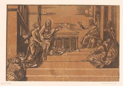 Marta lleva a María Magdalena al templo de Georg Matheus