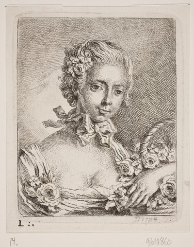 Una chica de las flores de Georg Mathias Fuchs
