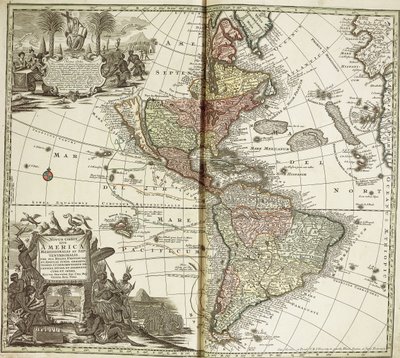 Mapa de las Américas, 1744 de Georg Matthäus Seutter