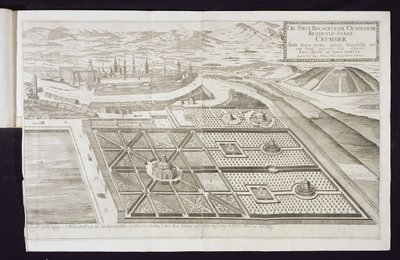 Los nuevos jardines en Cremsier, la residencia del Príncipe-Obispo, publicado c.1700 de Georg Matthaus Vischer