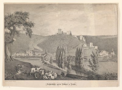 La cabaña de Sayner y el castillo de Sayn
Saynerhütte y el castillo de Sayn (título en el objeto) de Georg Osterwald