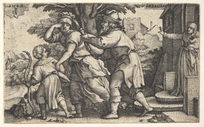 Abraham despidiendo a Agar e Ismael de Georg Pencz