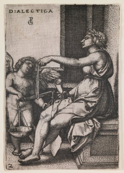 Dialéctica, de la serie “Las artes liberales” de Georg Pencz