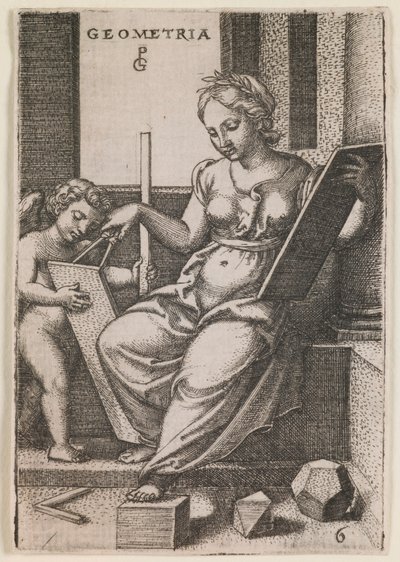 Geometria, de la serie “Las artes liberales” de Georg Pencz