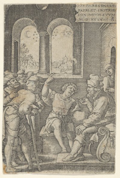 José describiendo su sueño, de La historia de José, 1544 de Georg Pencz