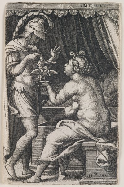 Medea y Jasón de Georg Pencz