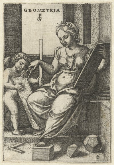Geometría
Geometria (título en el objeto)
Siete artes libres (título de la serie) de Georg Pencz