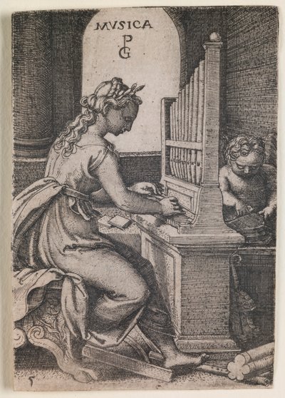 Musica, de la serie “Las artes liberales” de Georg Pencz