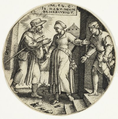 Refugiando a los extraños, de Los siete actos de misericordia de Georg Pencz