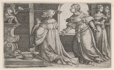 Salomón adorando ídolos de Georg Pencz