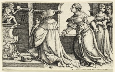Salomón adorando al ídolo Moloch de Georg Pencz