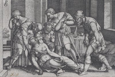 Suicidio de Lucrecia, de Escenas de la Historia Romana de Georg Pencz