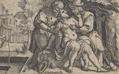Susana y los ancianos de Georg Pencz
