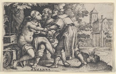 Susana y los ancianos de Georg Pencz