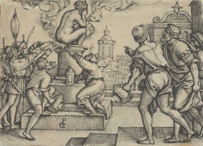 La cortesana castigada, de La historia del mago Virgilio de Georg Pencz