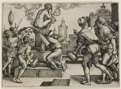La cortesana castigada, de La historia del mago Virgilio de Georg Pencz