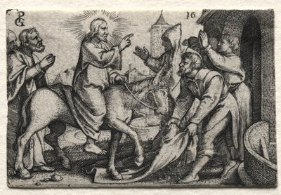 La vida de Jesucristo: Cristo entrando en Jerusalén de Georg Pencz