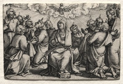 La vida de Jesucristo: La venida del Espíritu Santo de Georg Pencz