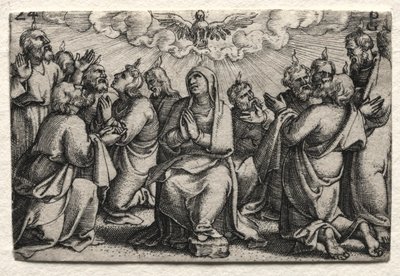 La Vida de Jesucristo: El Descenso del Espíritu Santo, c. 1534-35 de Georg Pencz