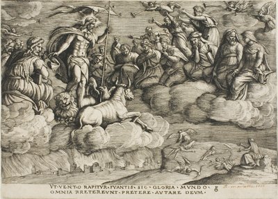 El triunfo de la eternidad, lámina seis de Los triunfos de Petrarca de Georg Pencz
