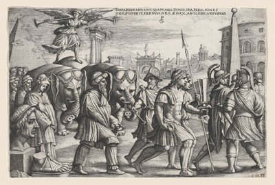 El Triunfo de la Fama sobre la Castidad, de Los Triunfos de Petrarca de Georg Pencz
