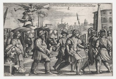 El Triunfo de la Fama sobre la Castidad, de Los Triunfos de Petrarca de Georg Pencz
