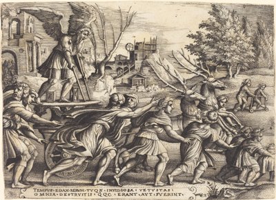 El triunfo del tiempo de Georg Pencz